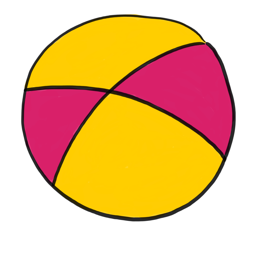 Gelb-roter Ball