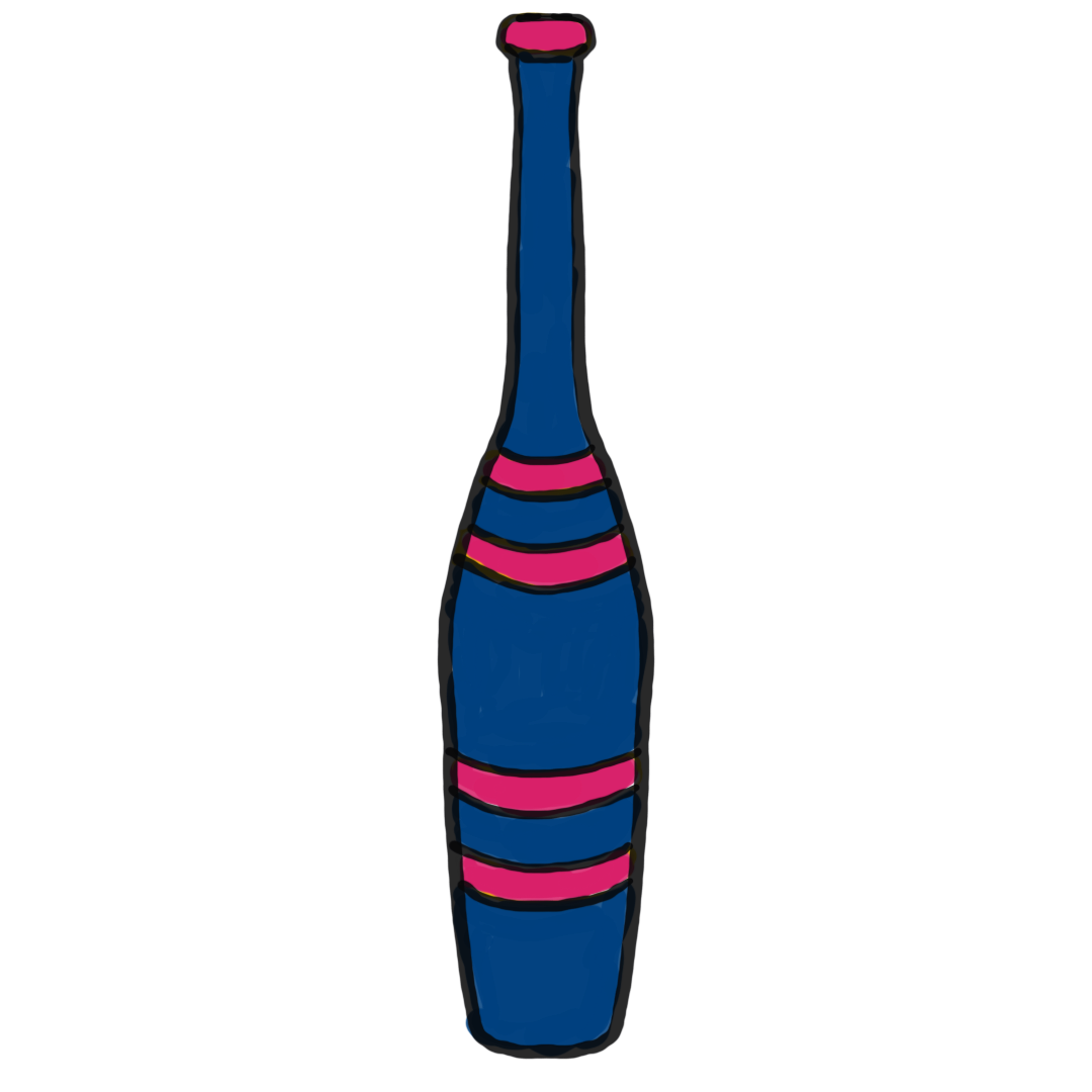 Blau-rote Keule
